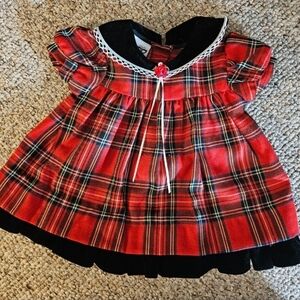 Jo Lene Red Plaid Dress Size 12M